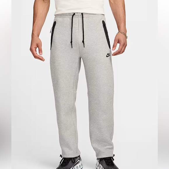 Nike Gray Sweatpants with Elastic Cuffs and Drawstring